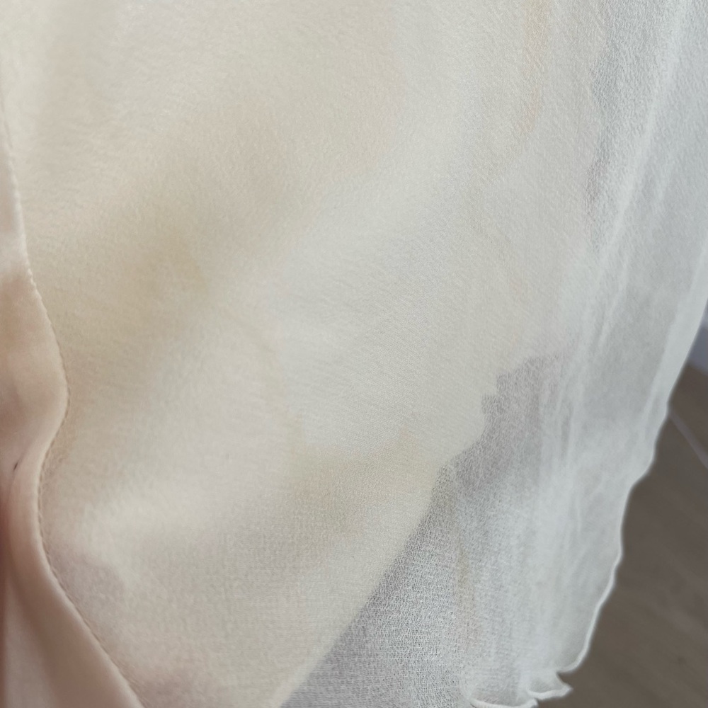 Bebe Y2K pure silk slip midi dress ivory 1930s style - Picture 6 of 6